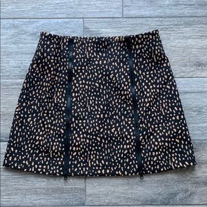 Urban Outfitters stretchy mini skirt with zippers
